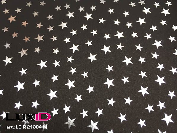 Wrapping paper shining star black silver 50cm x 100m